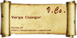 Varga Csongor névjegykártya